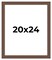20x24 Wide Barnwood Picture Frame with UV-Resistant Acrylic & Acid Free Backing, Available in 6 Paint Finishes - Grey, Brown, White, and Black